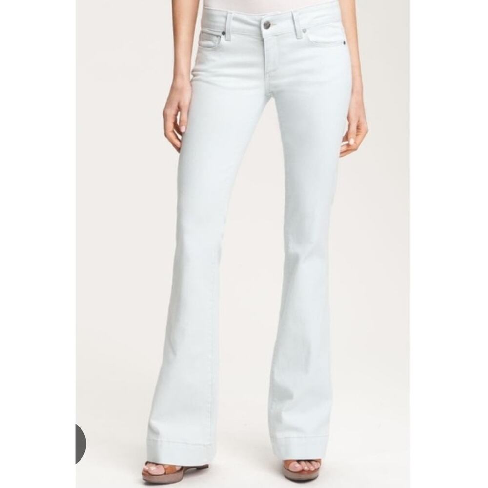 Paige light blue jam flare denim jeans 28